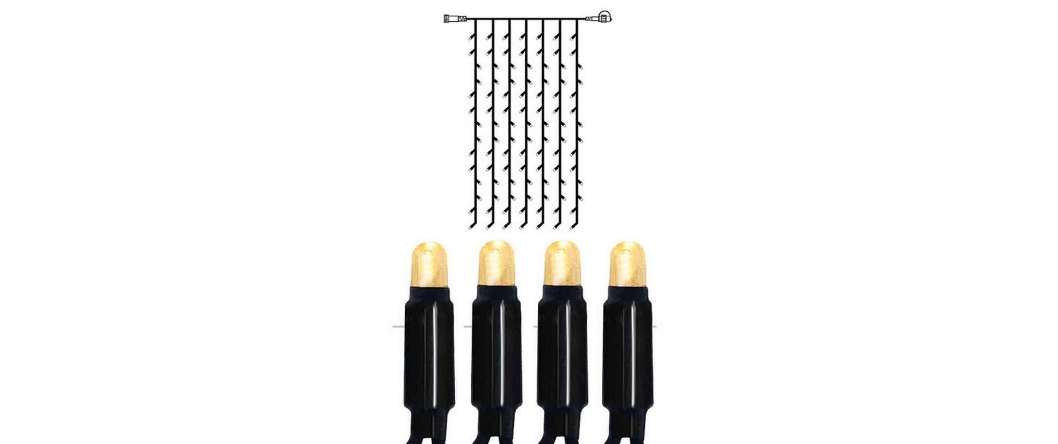 System 24 Extra, Vorhang, 100 cm x 200 cm Schwarz, WarmweissBeleuchtungssystem
