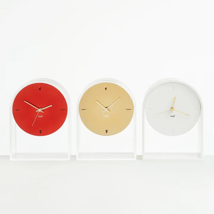 Kartell - Air du Temps Tischuhr, weiss