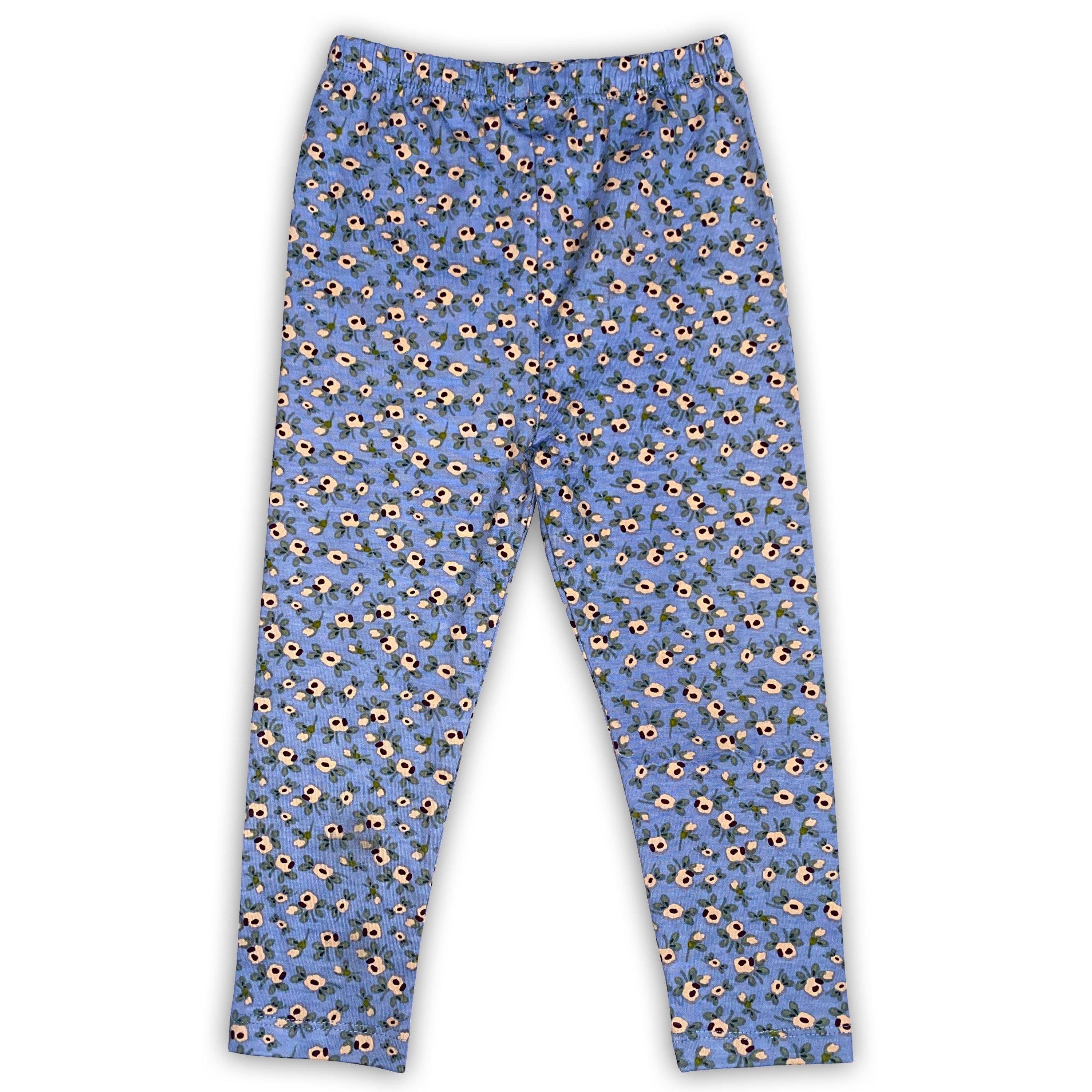 Hello World Denim Top And Cotton Leggings Set Babies