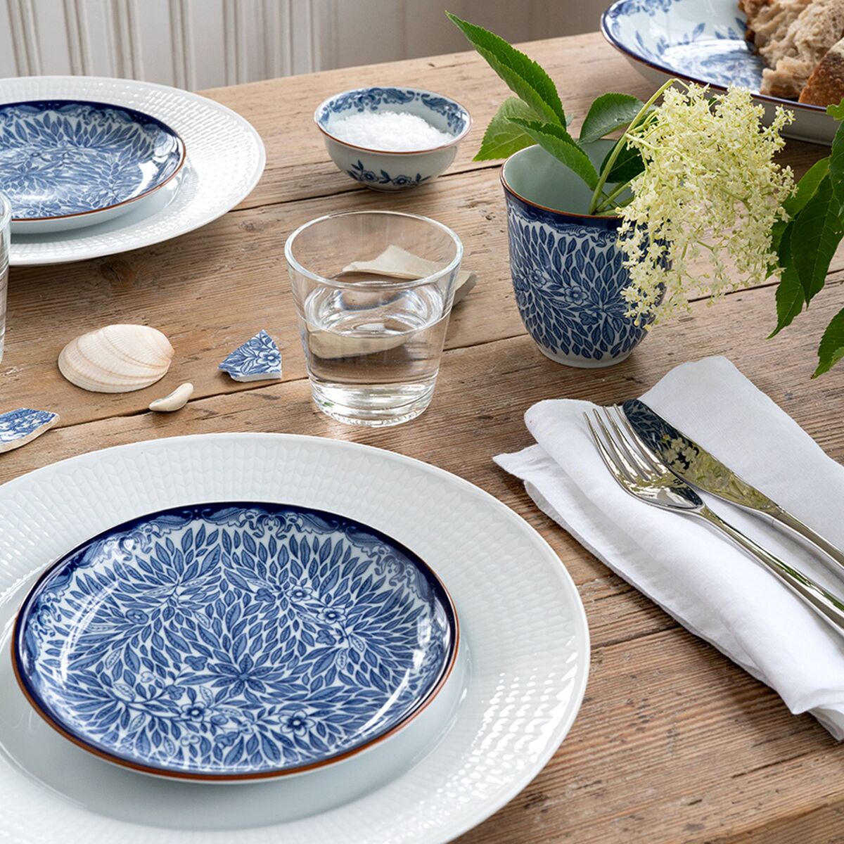 Ostindia Floris tallerken 16 cm, blå
