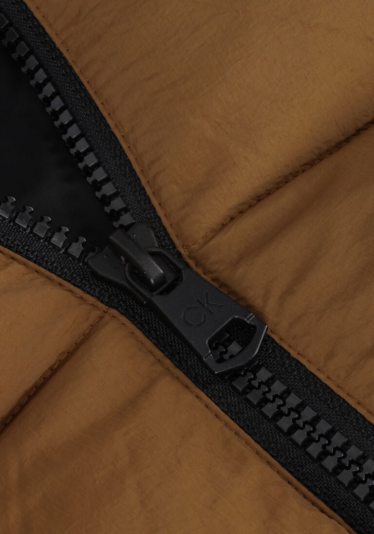 CALVIN KLEIN bruine calvin klein gewatteerde jas crinkle nylon puffer jacket