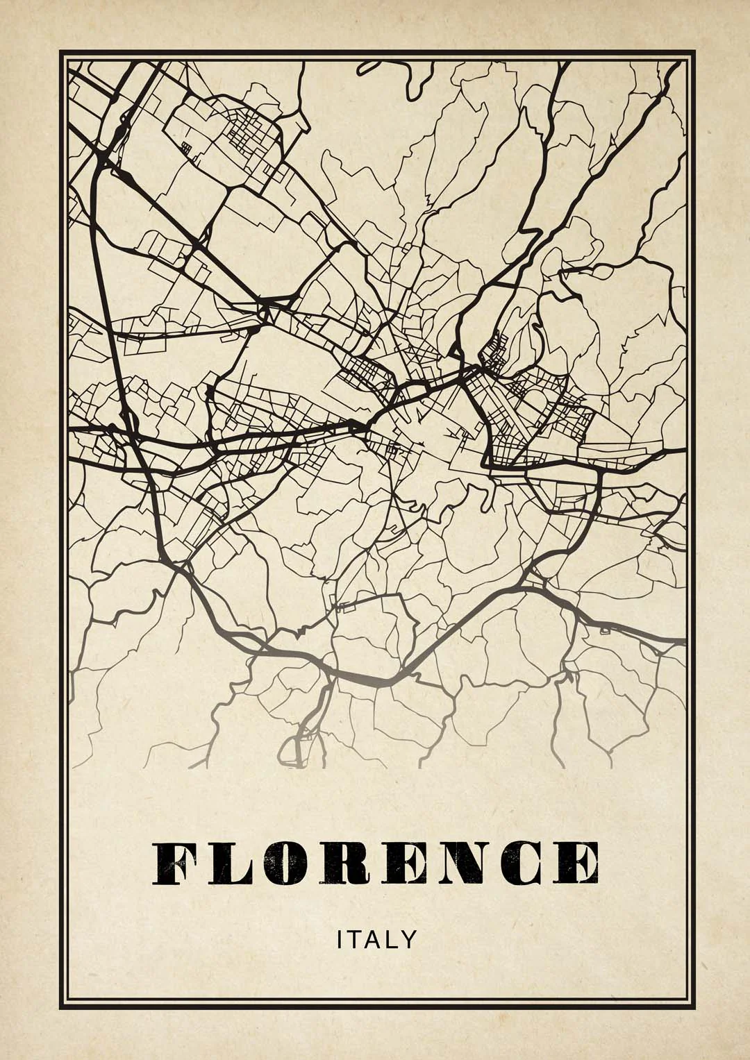 Florenz Stadt Sepia