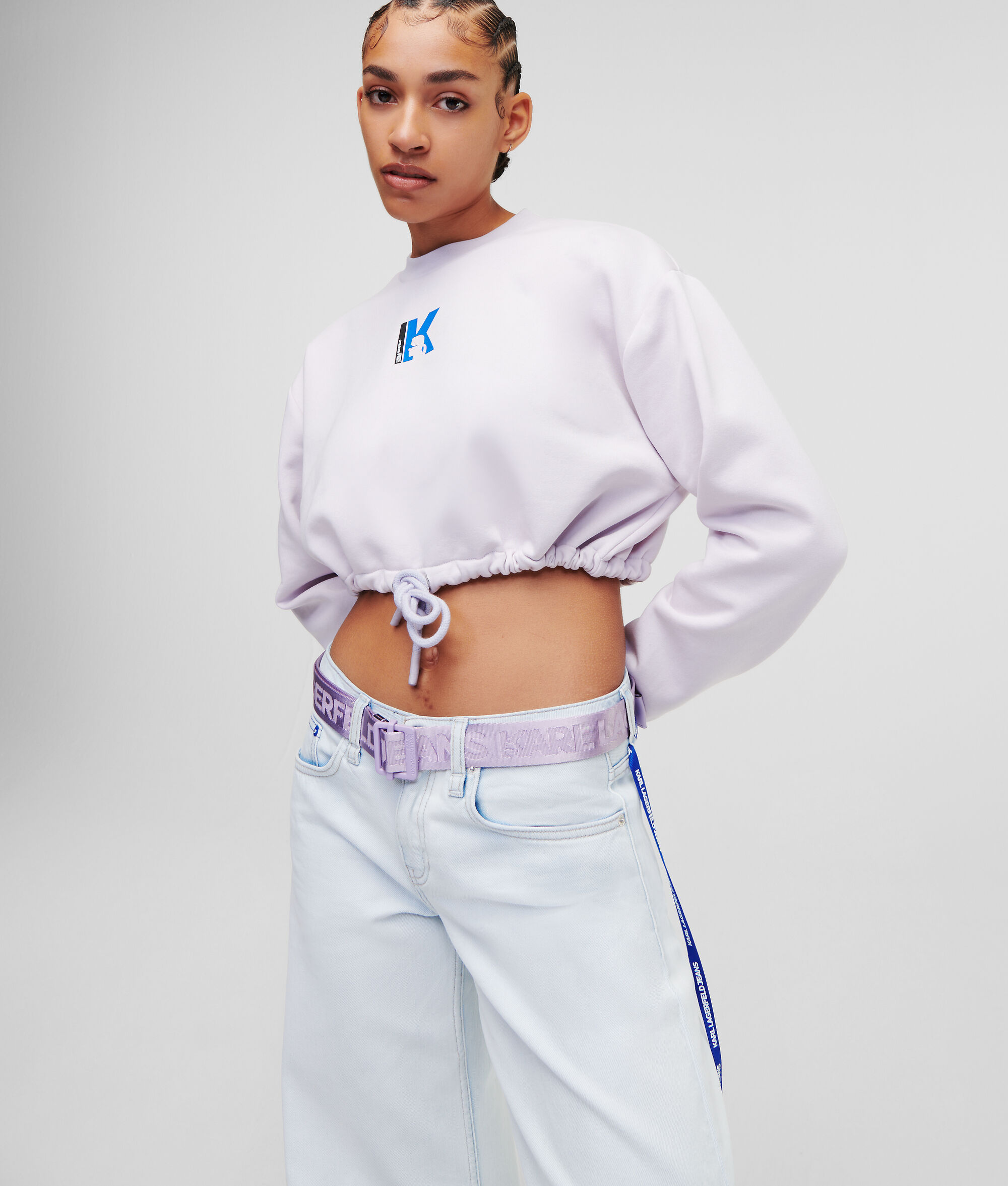 JEAN AMPLE TAILLE BASSE KLJ NOUÉ À LA TAILLE