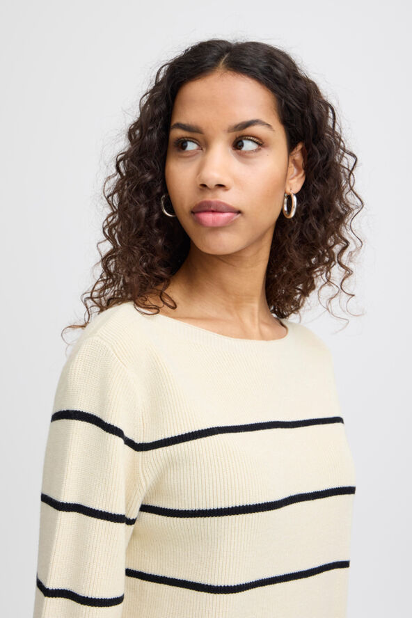 ICHI IHBOSTON LS6 Almond milk black stripe