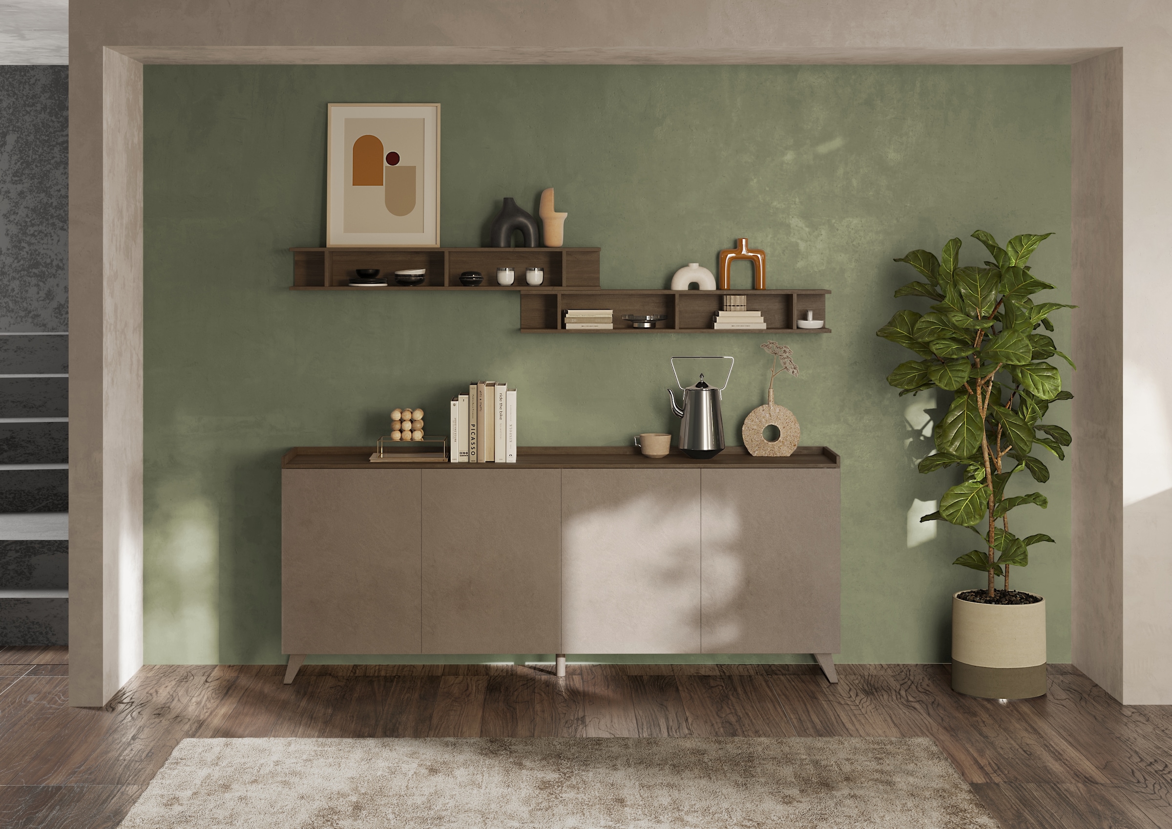 INOSIGN Sideboard »Tray, Breite 241, Kommode mit 4 Türen« 