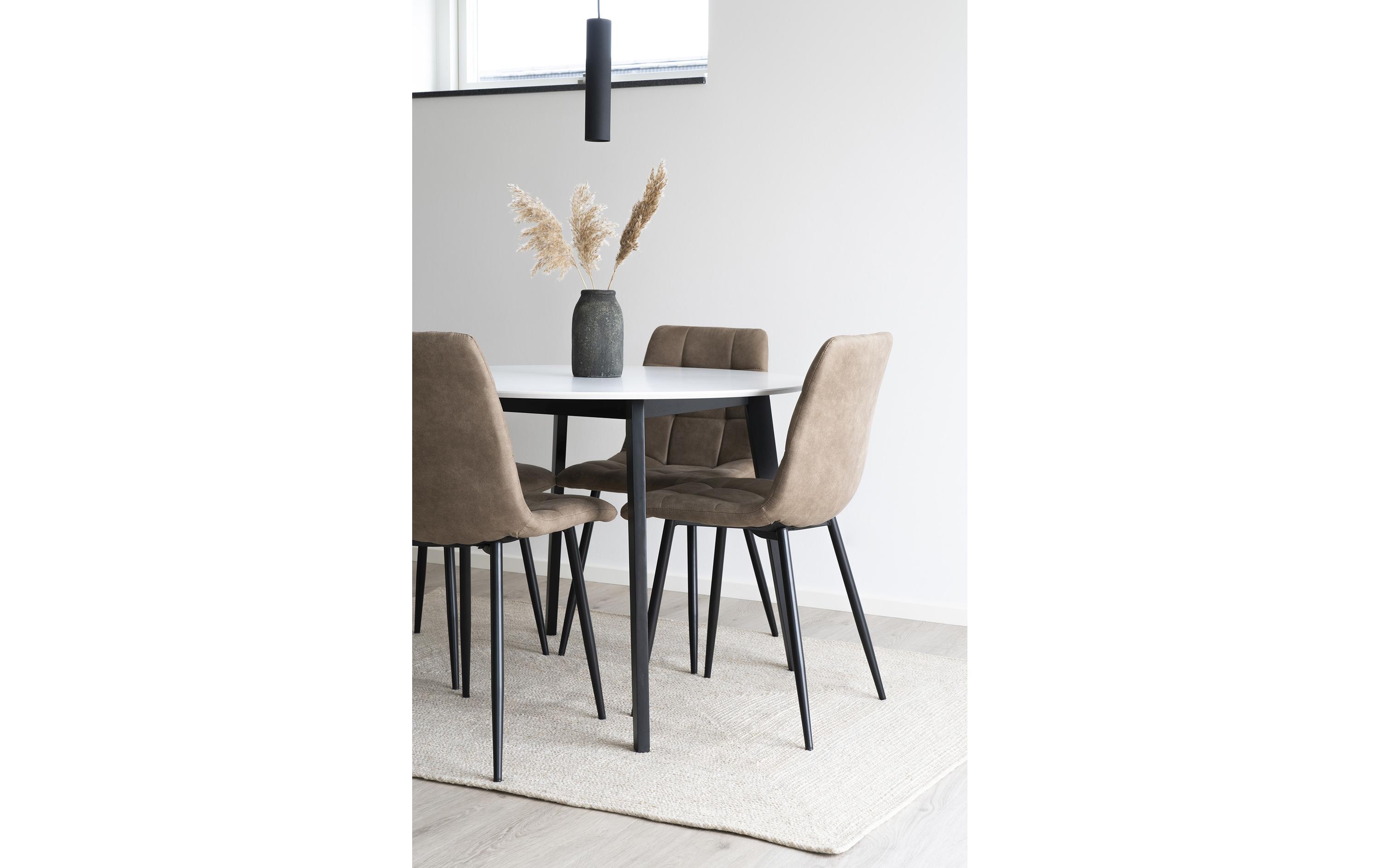 Stuhl Middelfart 2 Stück, 86 x 55 cm, Hellbraun/Schwarz<br>Stabile Esszimmerstühle