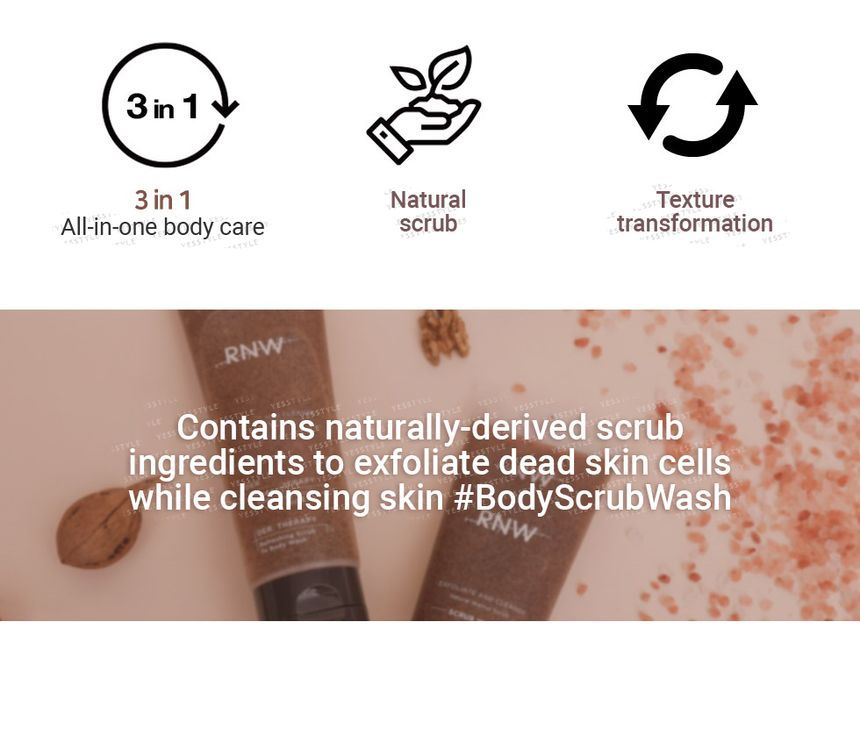 RNW - DER. THERAPY Verfrissende scrub voor bodywash