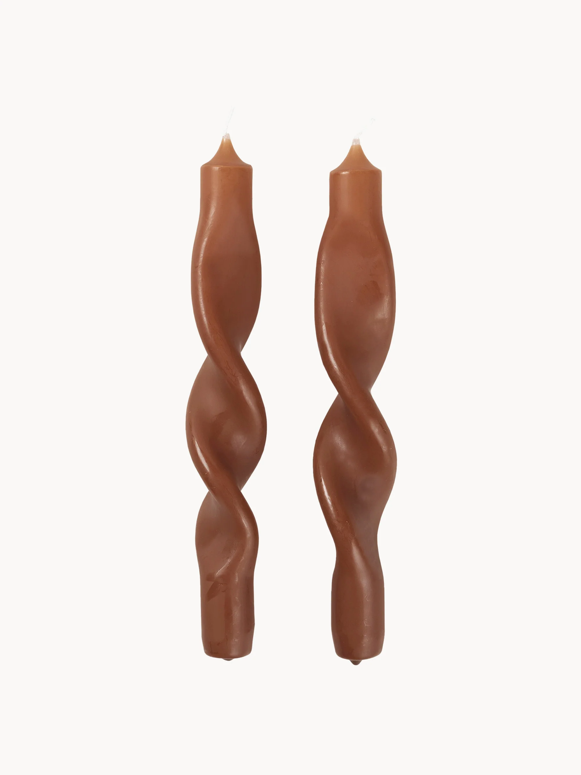 Handgemaakte steekkaarsen Twist (set van 2)