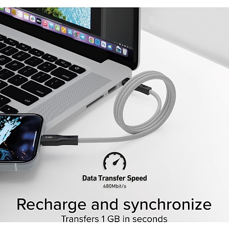 SBS magnetisk USB-C kabel 1 meter - grå
