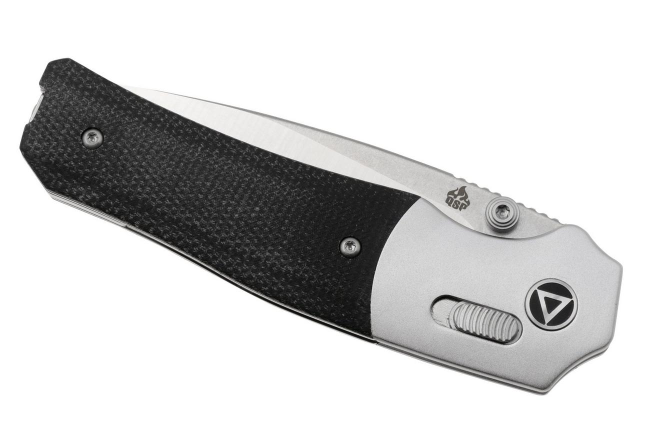 QSP Knife Vault QS157-A1 Stonewashed Black Micarta, zakmes, Jacob Lundquist Design