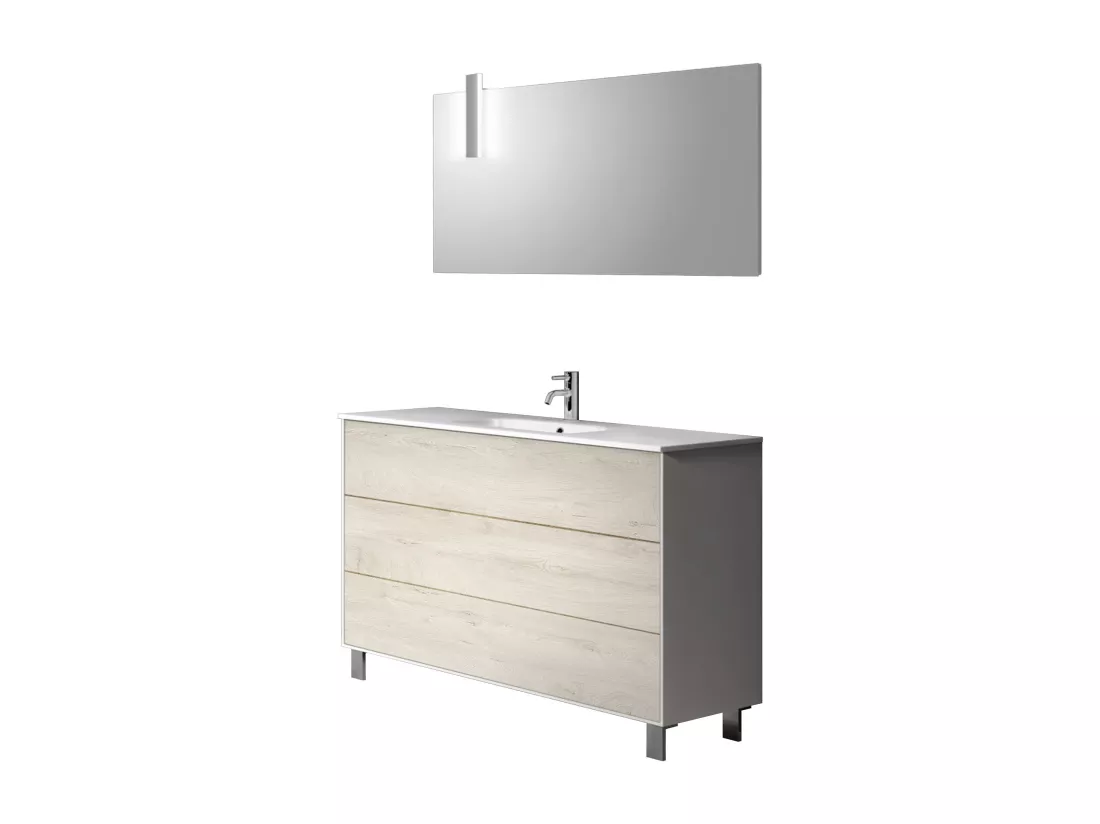 Ensemble de salle de bain 4 pièces IGEA chêne alaska