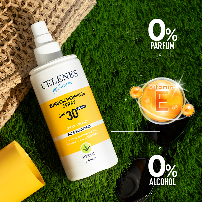 Celenes Herbal sunscreen spray lotion all skintypes SPF30+ (150 ml)