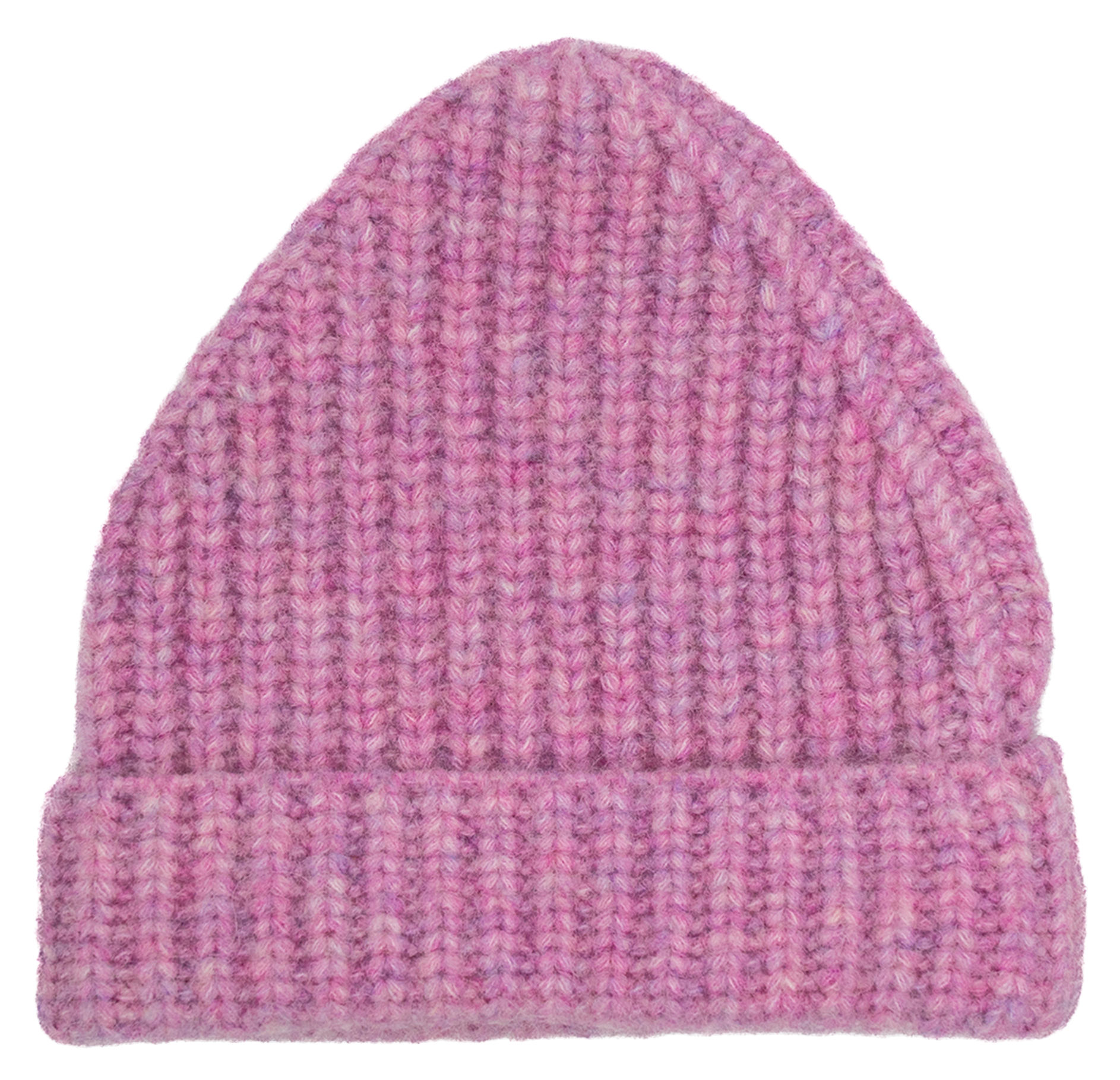 PEGGIE - Bonnet côtelé en laine mélangée | Violet