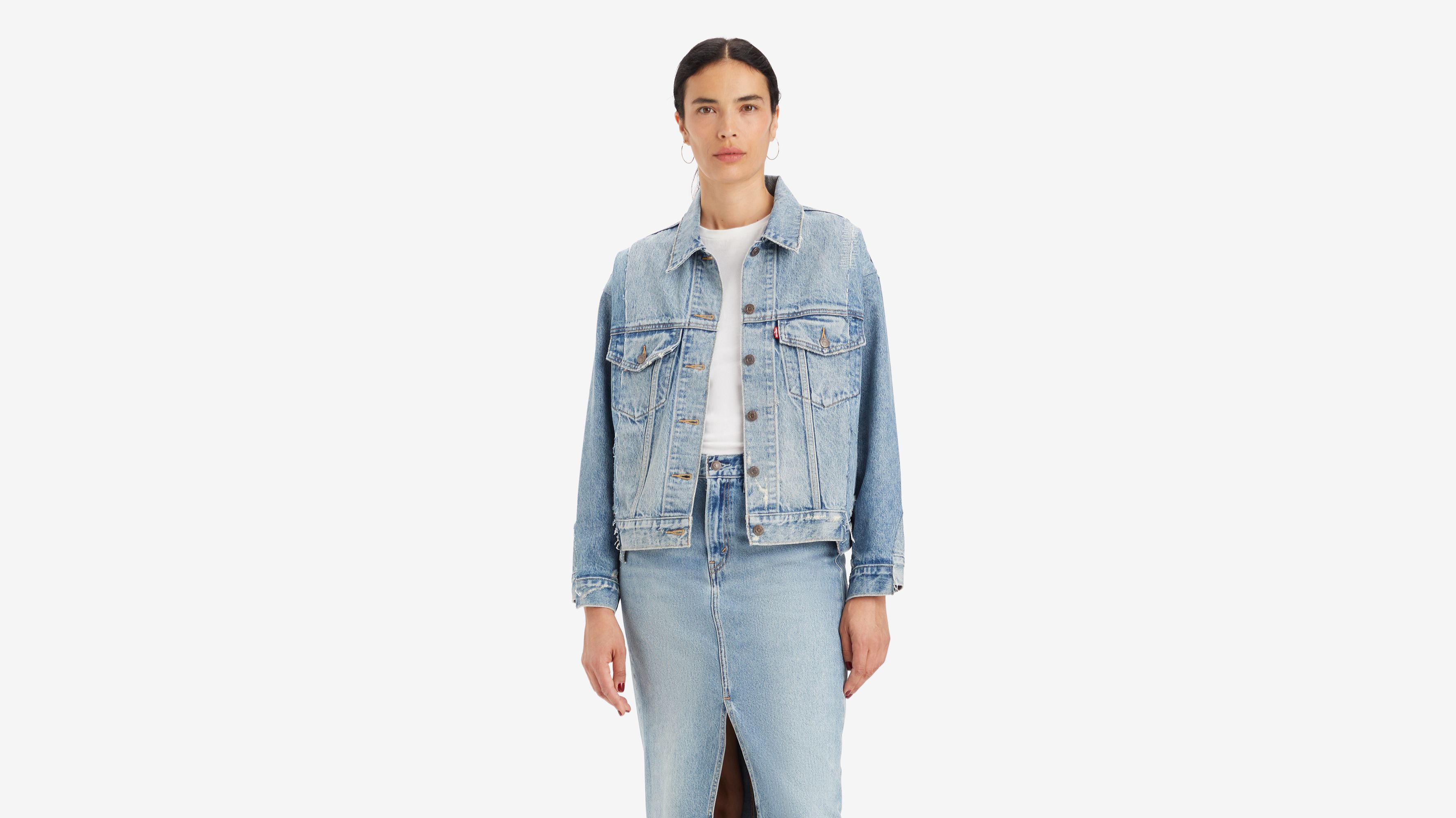 Veste Trucker ’90 doublée - Mega Vibe Trucker - Bleu