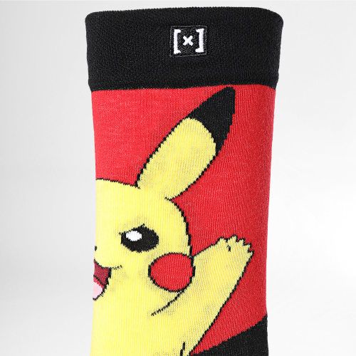 Paire De Chaussettes Pokémon Pika Jaune Rouge