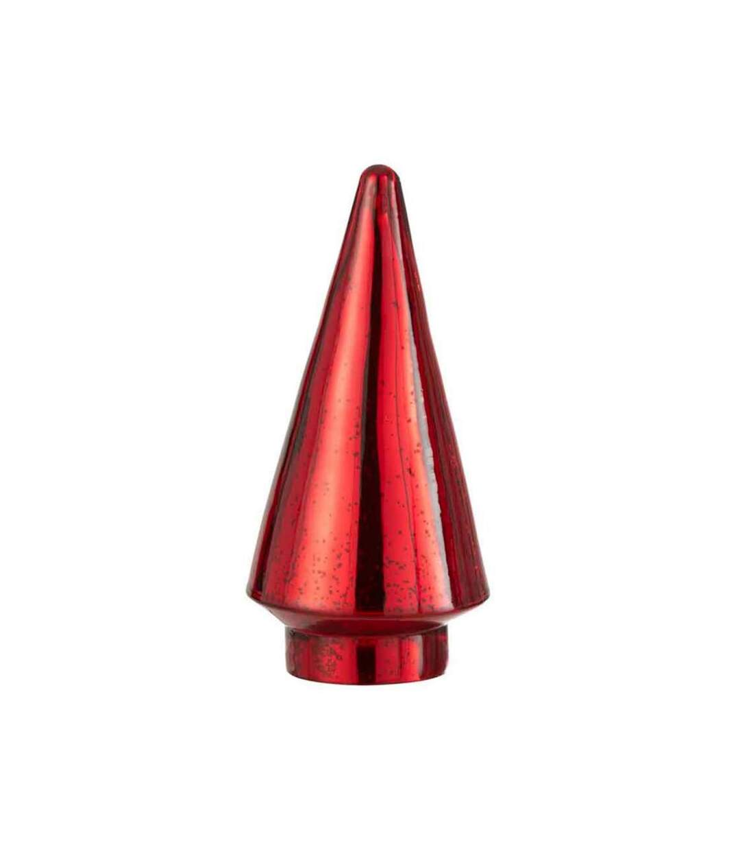 Paris Prix - Sapin De Noël En Verre led 24cm Rouge