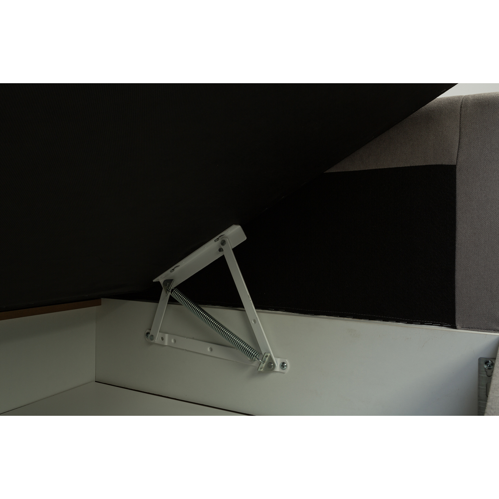 Boxspringbett - grau - H3 - Bettkasten - 120x200 cm
