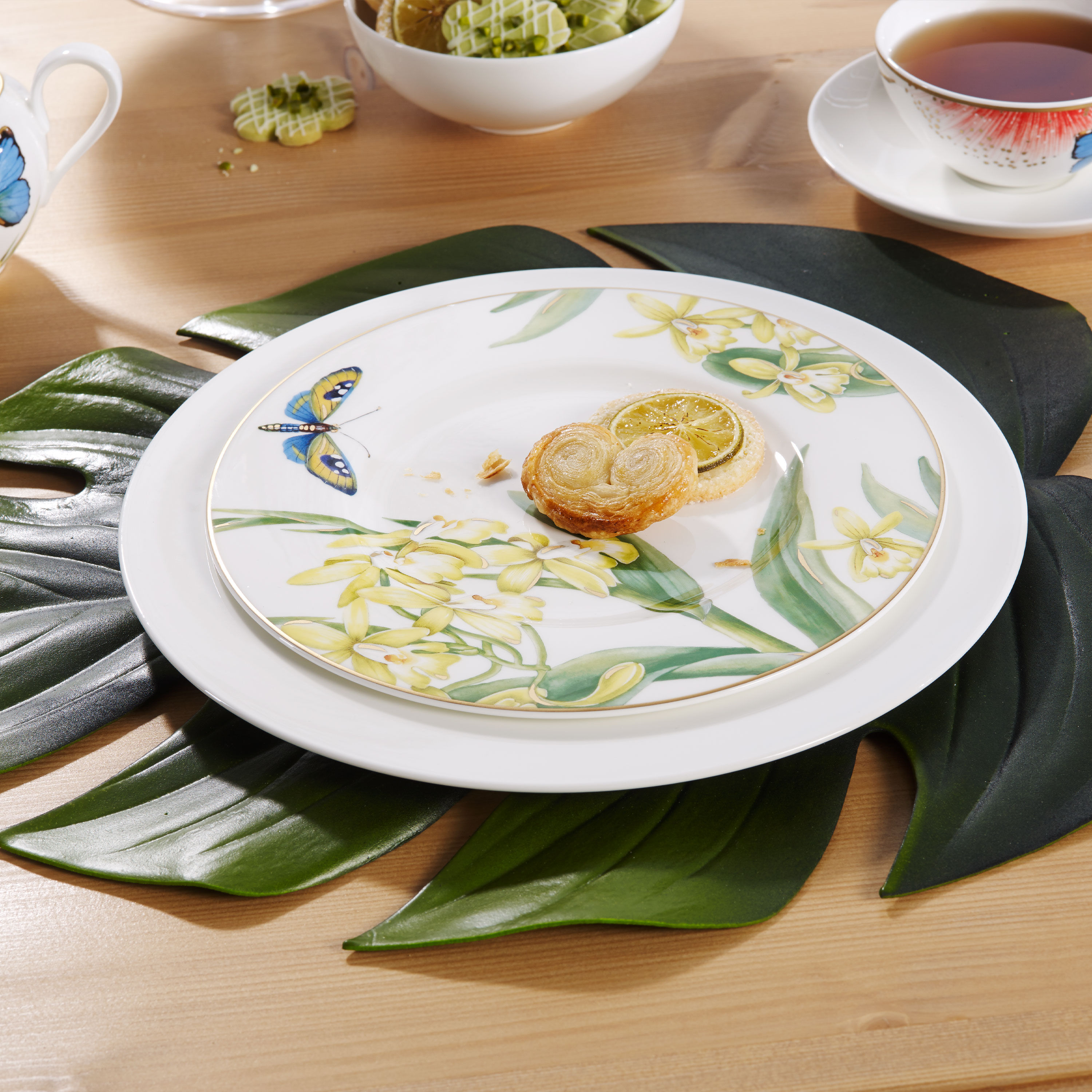 Amazonia Appetizer and dessert plate Multi-colored, 8.9'', Premium Bone Porcelain