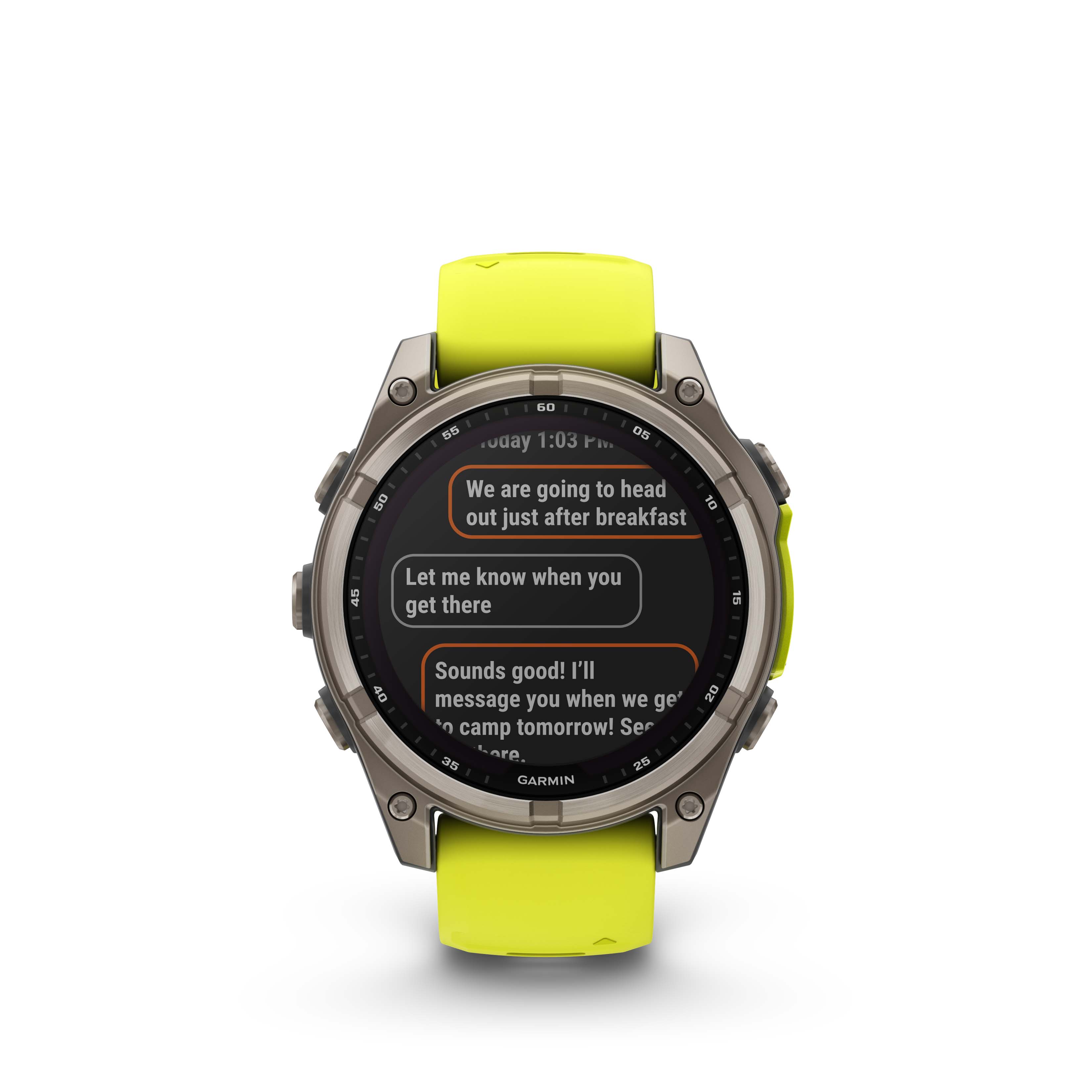 Garmin Fenix 8 47mm Sapphire Solar Titan/Yellow