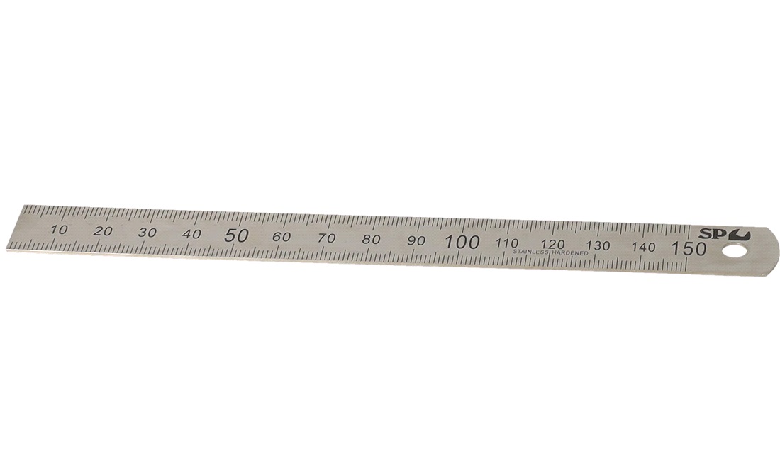 Linial 150mm rustfrit stål - SP Tools
