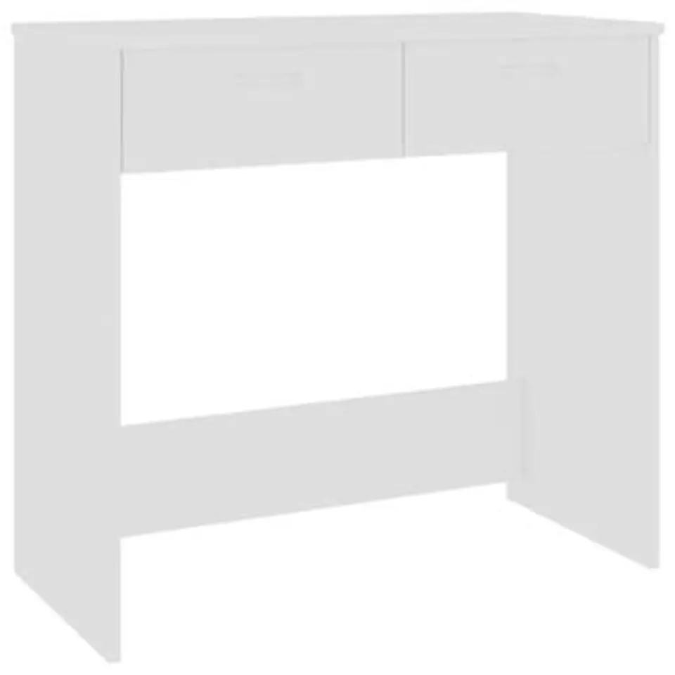 vidaXL - Bureau - Wit - Bewerkt hout