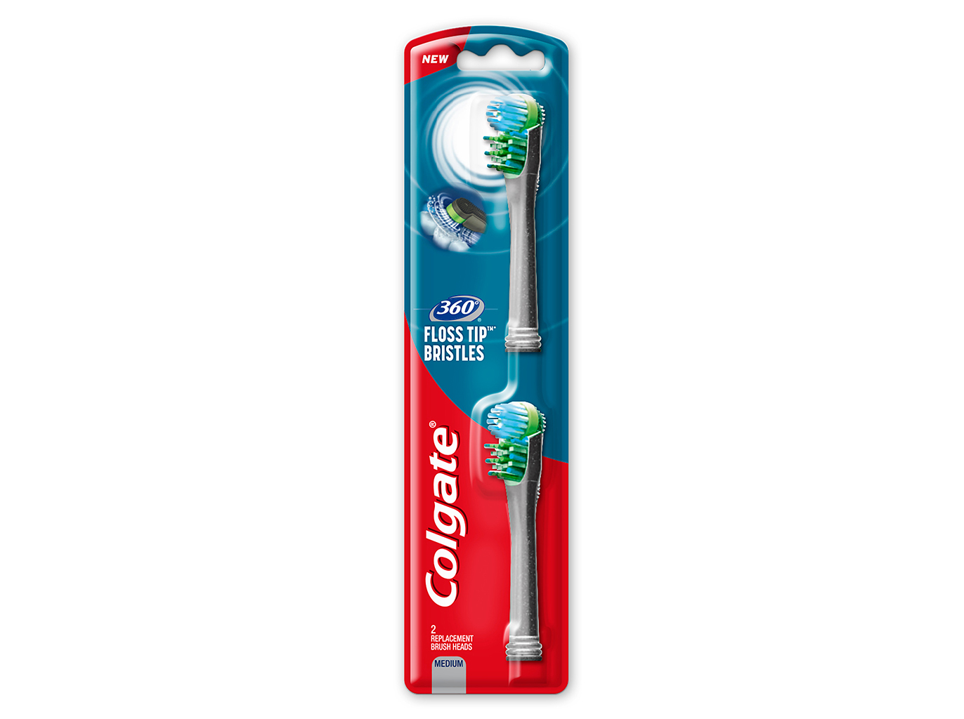 ESCOVA COLGATE DE DENTES RECARGA 360 FLOSS TIP 2UN