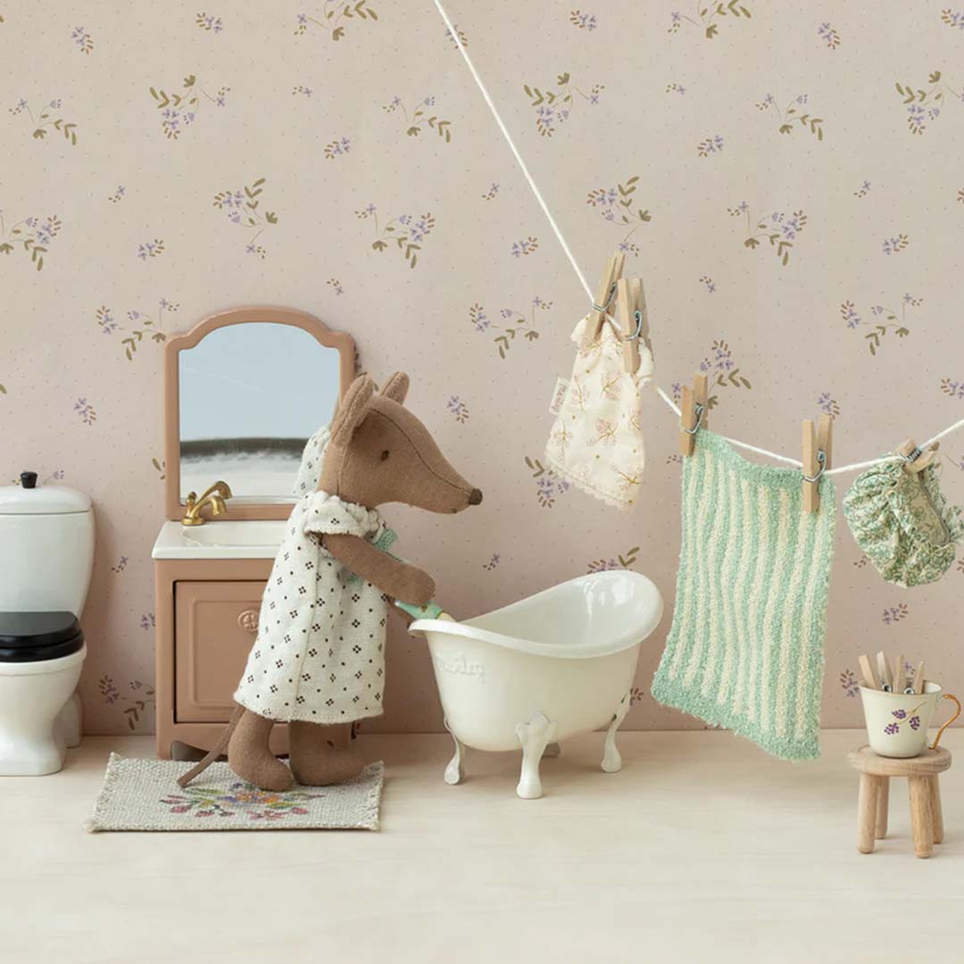 Maileg poppenhuis wastafel - dark powder