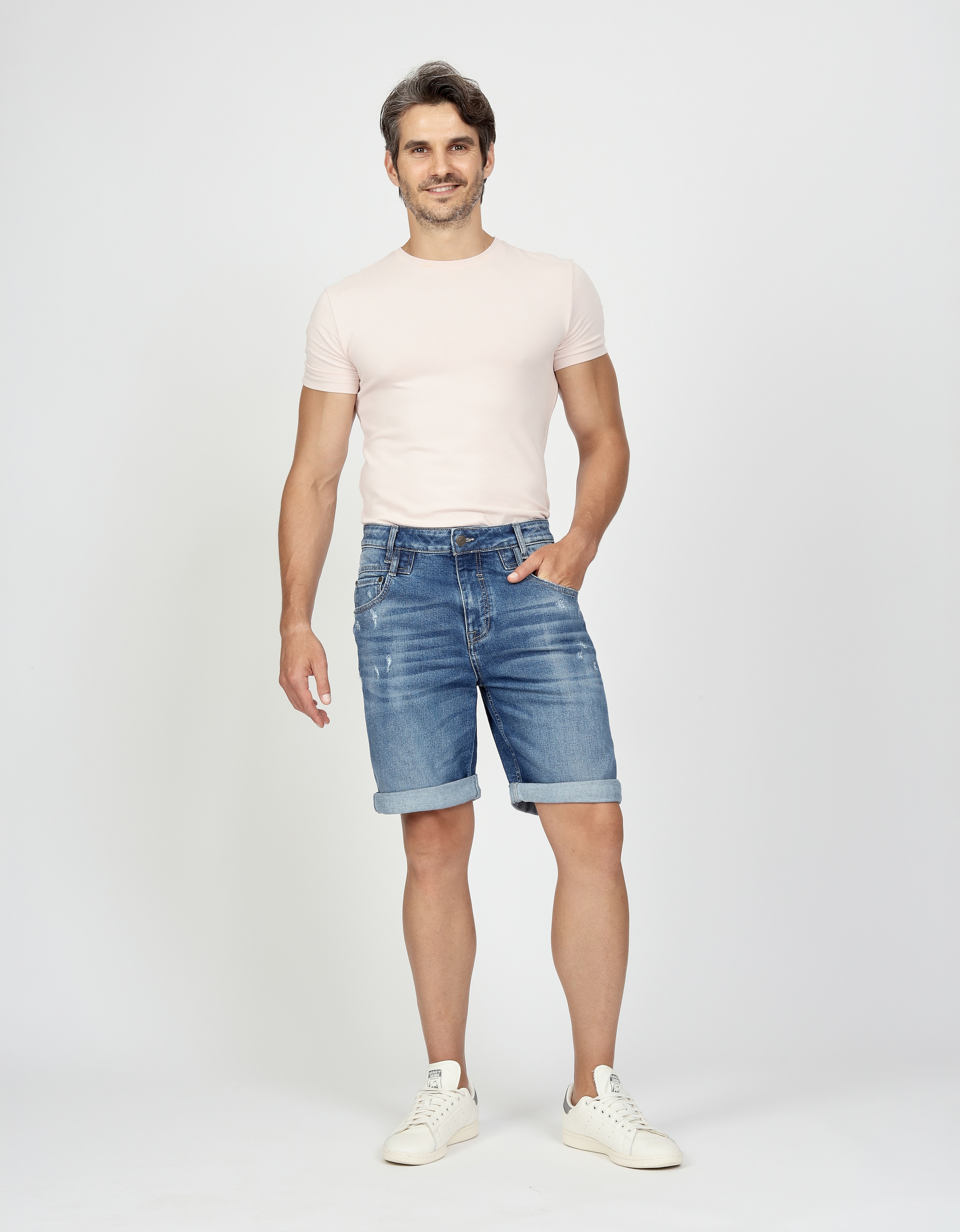 GANG Jeansshorts »94MARCO«, mit Doppelbunddetail, Relaxed Fit