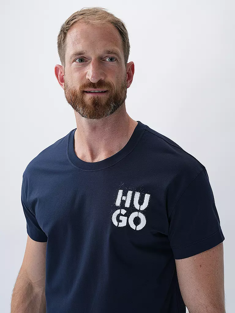 HUGO Loungewear T-Shirt blau