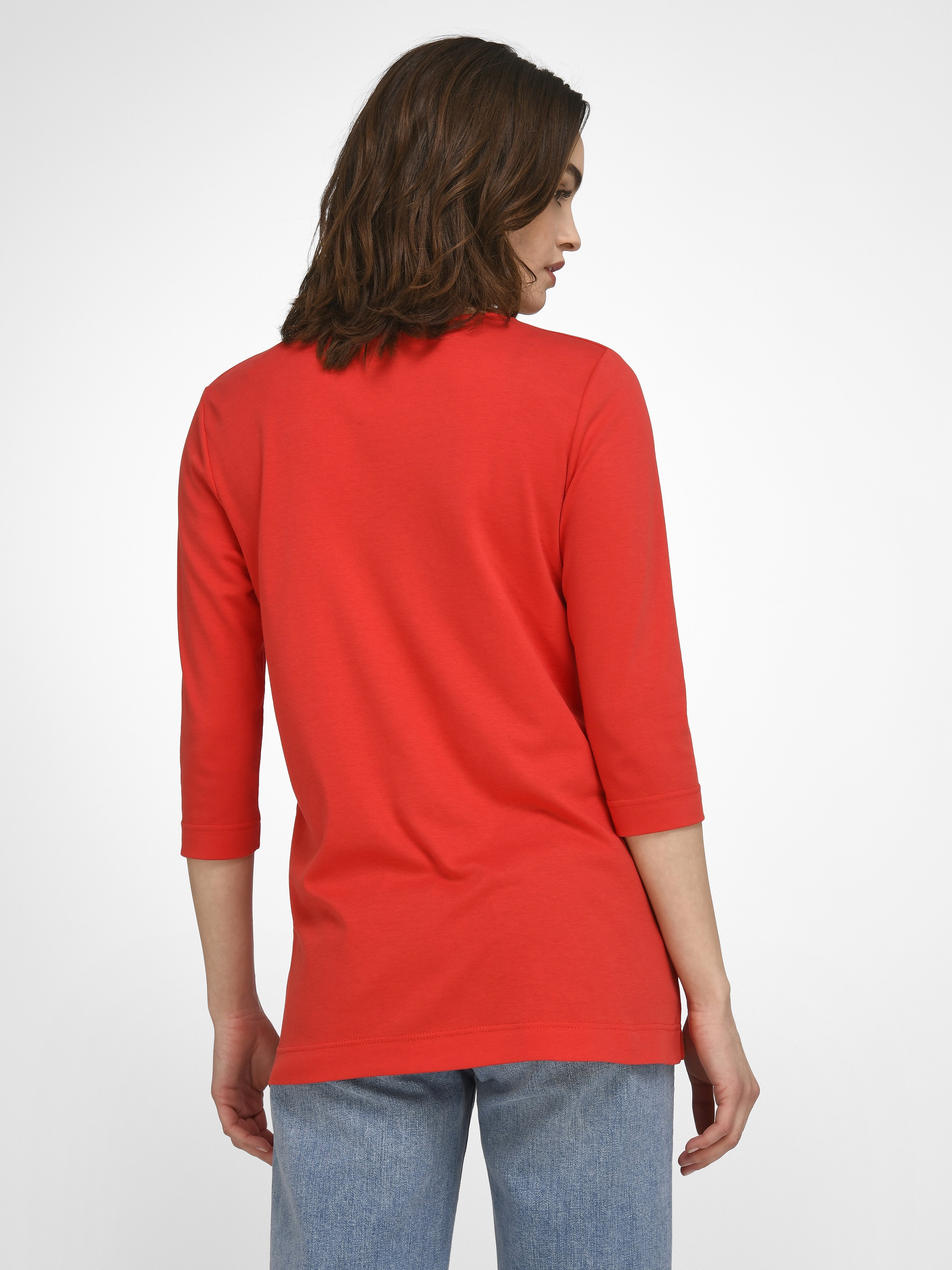 V-Shirt mit 3/4-Arm