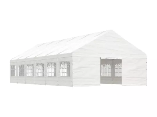 Belvédère avec toit blanc 13,38x5,88x3,75 m polyéthylène