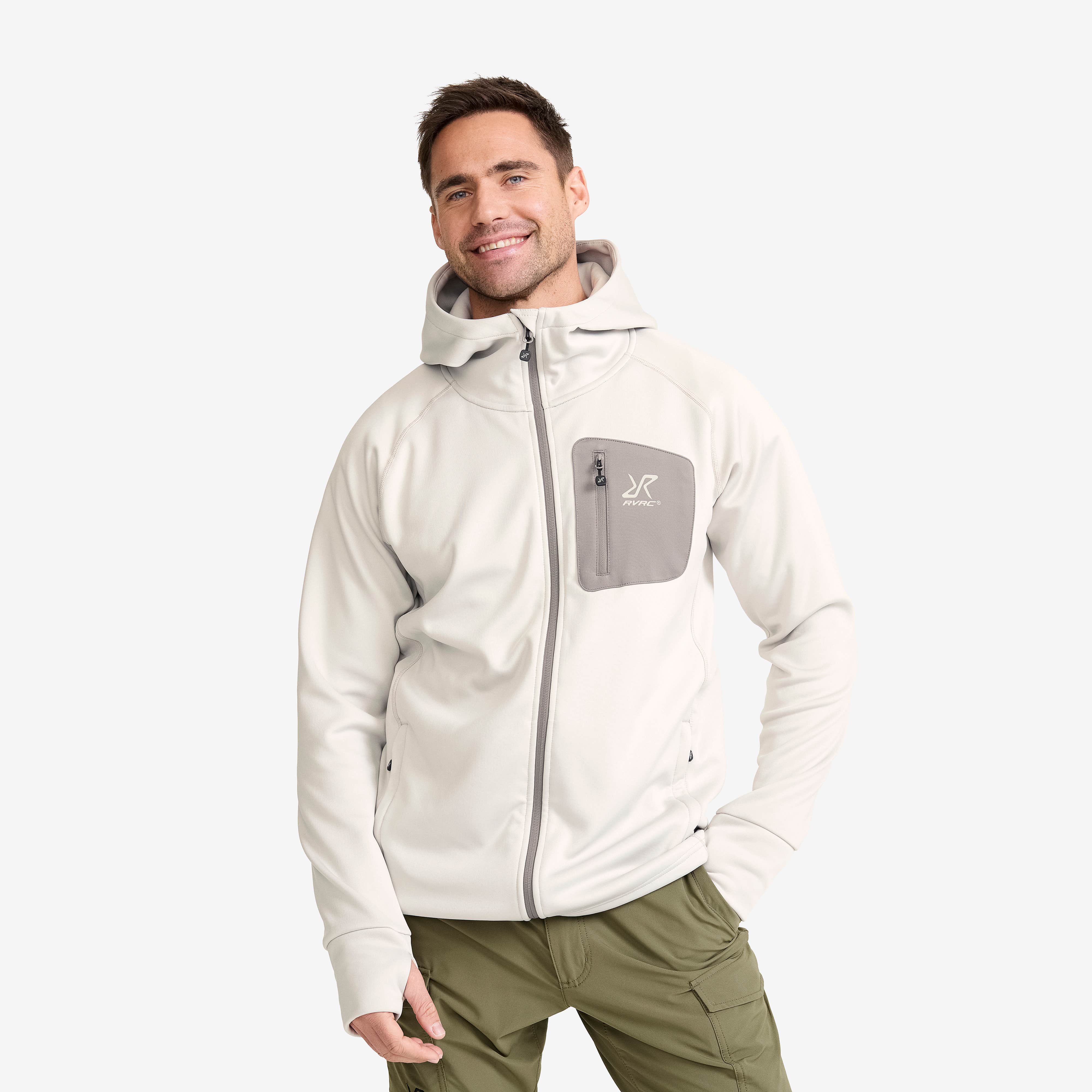 Evolution Stretch Fleece Hoodie Herre Vapor Blue