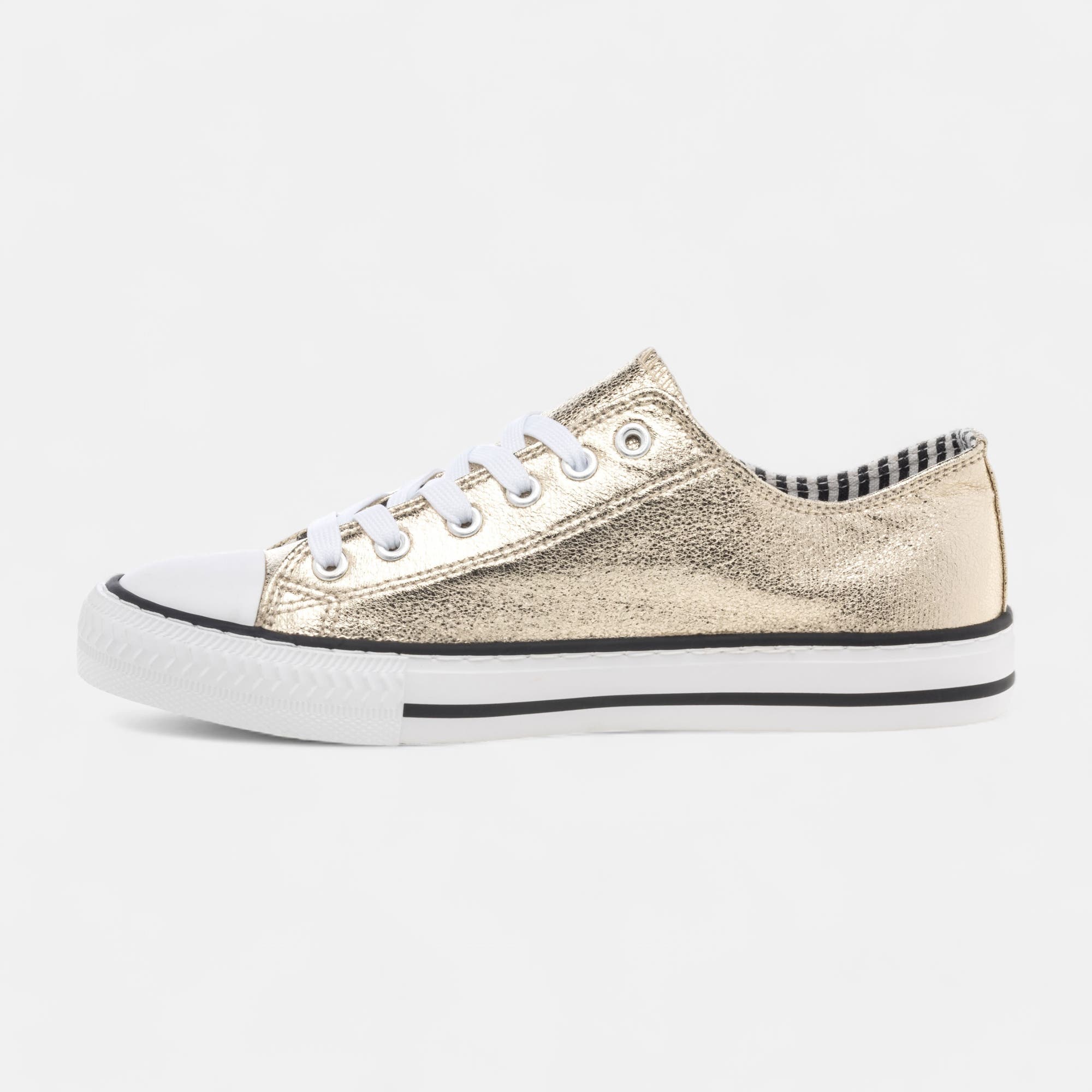 Baskets en toile Femme or