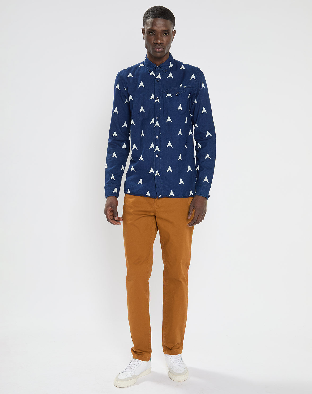 Scotch & Soda Pantalon Chino Slim Fit en Coton Bio mélangé Stuart Stretch camel