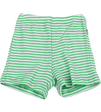 Joha Shorts - Rib - Wolle/Seide - Off White/Grün