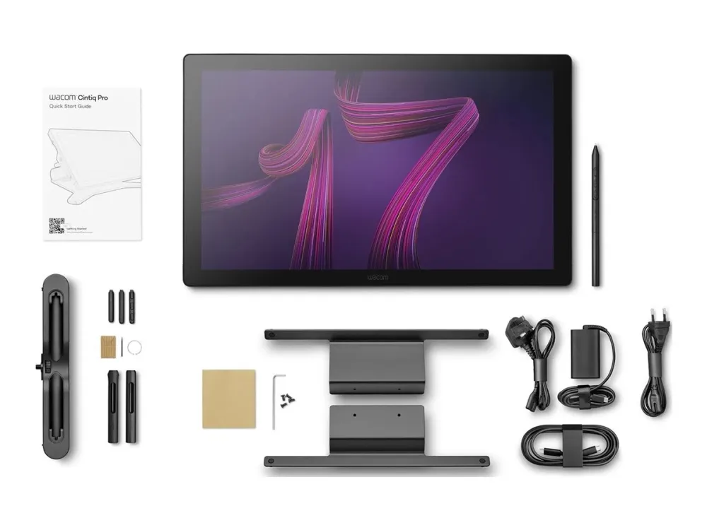Wacom Cintiq Pro 17 - Digitizer m/ LCD-skærm - 21.5 x 38.2 cm - elektromagnetisk - 8 knapper - kablet - USB - sort