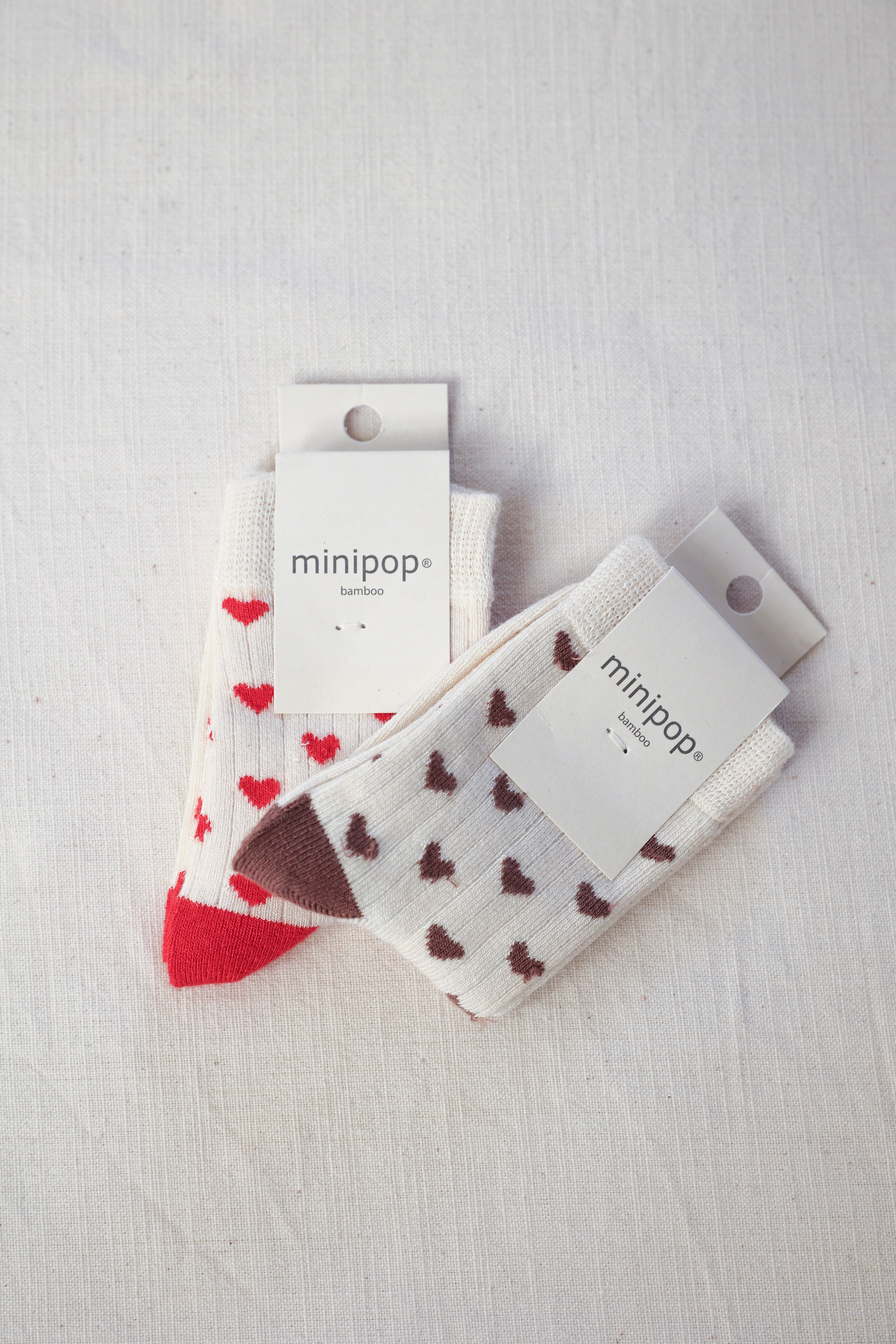 Minipop Strømper Heart Bambus