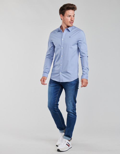 Tommy Jeans - TJM ORIGINAL STRETCH SHIRT - Bleu