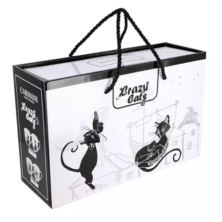 Carmani 2er Tassen Set Crazy Cats 400 ml