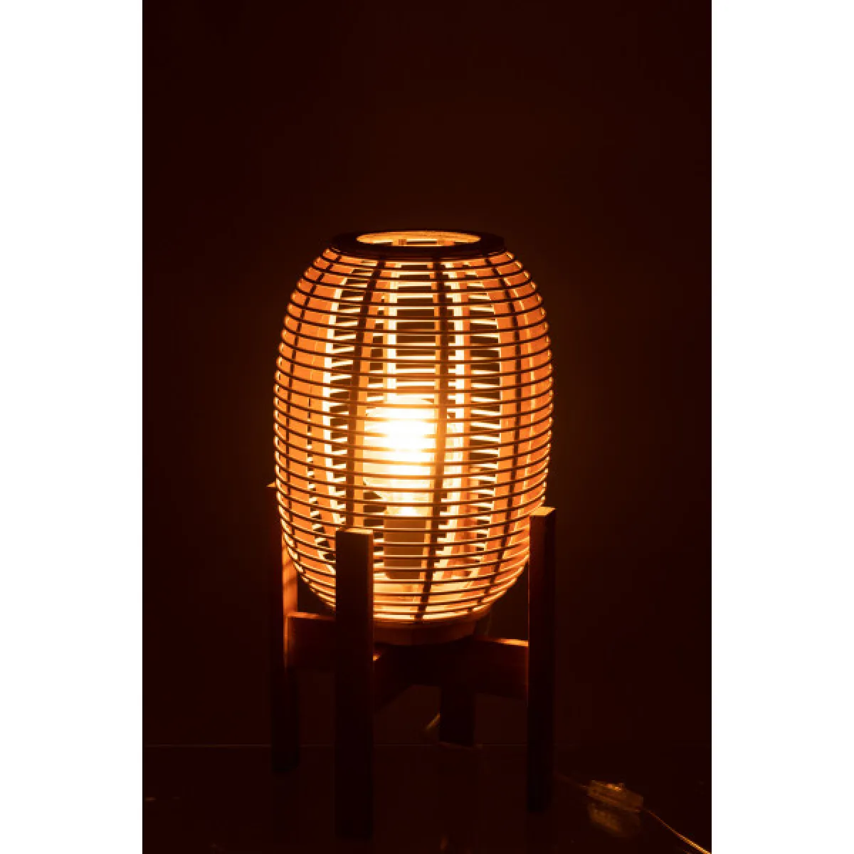 Dansmamaison Lampadaire Noa Bois/Bambou Naturel