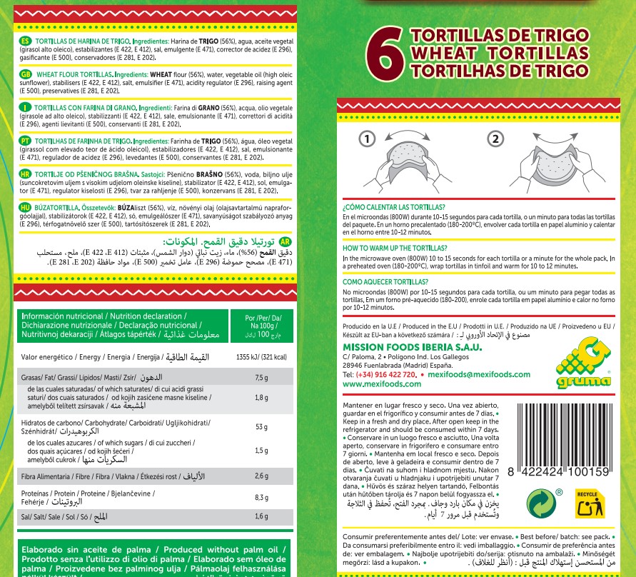 TORTILHA MEXIFOODS DE TRIGO WRAPS 370G