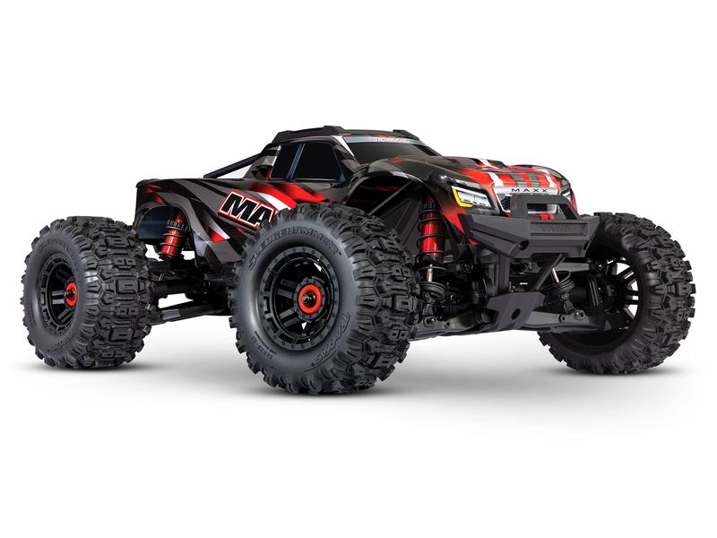 Traxxas Monster Truck WideMaxx Rot ARTR 1:10 Verbreiterte Version des 4WD Brushless Truck «Maxx»