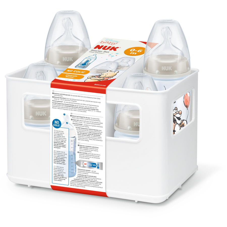 NUK Starterset First Choice⁺   Winnie the Pooh mit Temperature Control, 0 bis 6 Monate