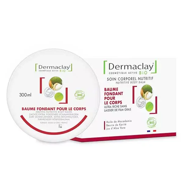Dermaclay Baume Corps Fondant Bio 300ml