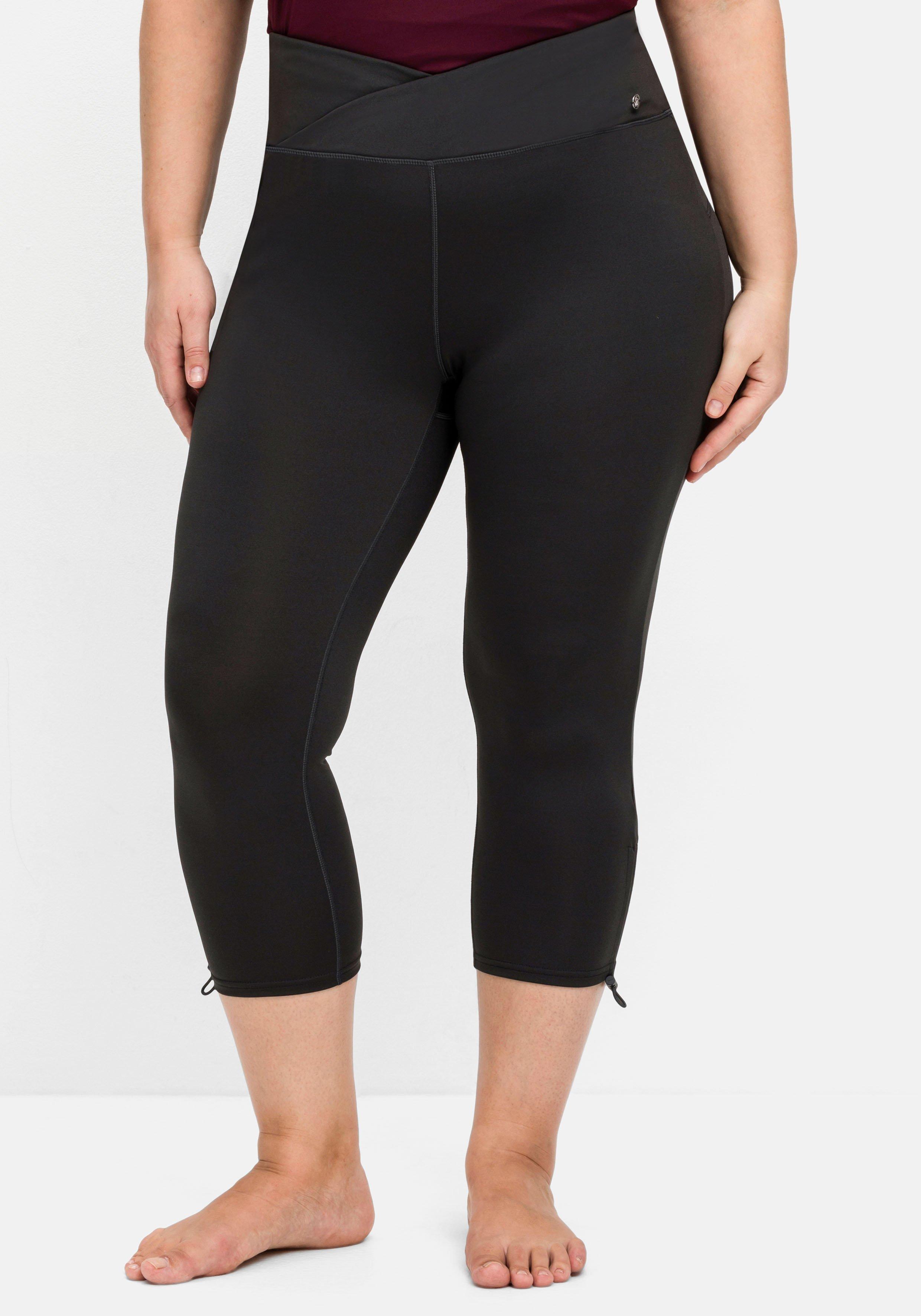 Sportleggings in 3/4-Länge, mit raffiniertem Bund