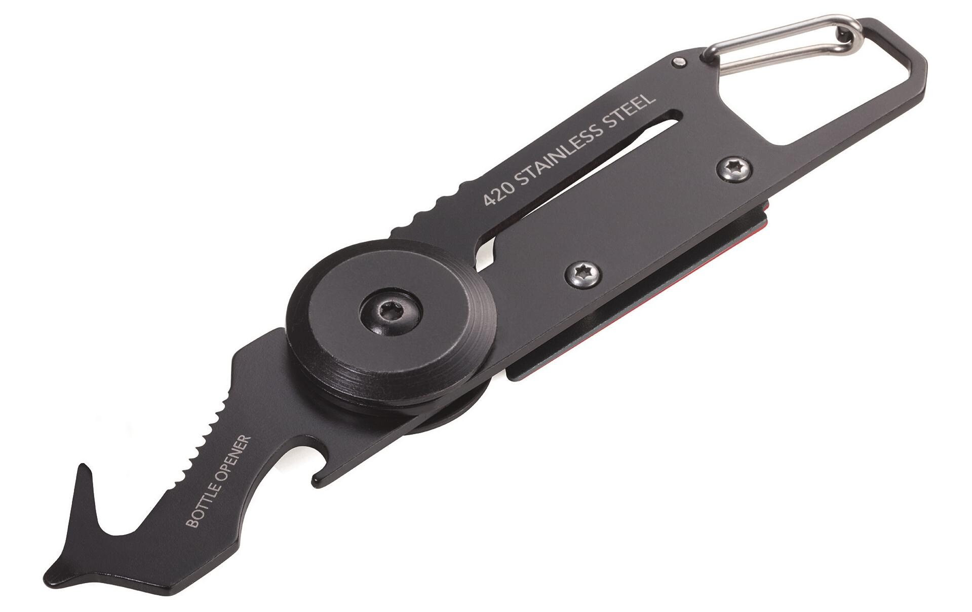 Taschenmesser Mini Egon 5 Funktionen Rot/SchwarzTaschenmesser mit Wechselbaren Werkzeugen