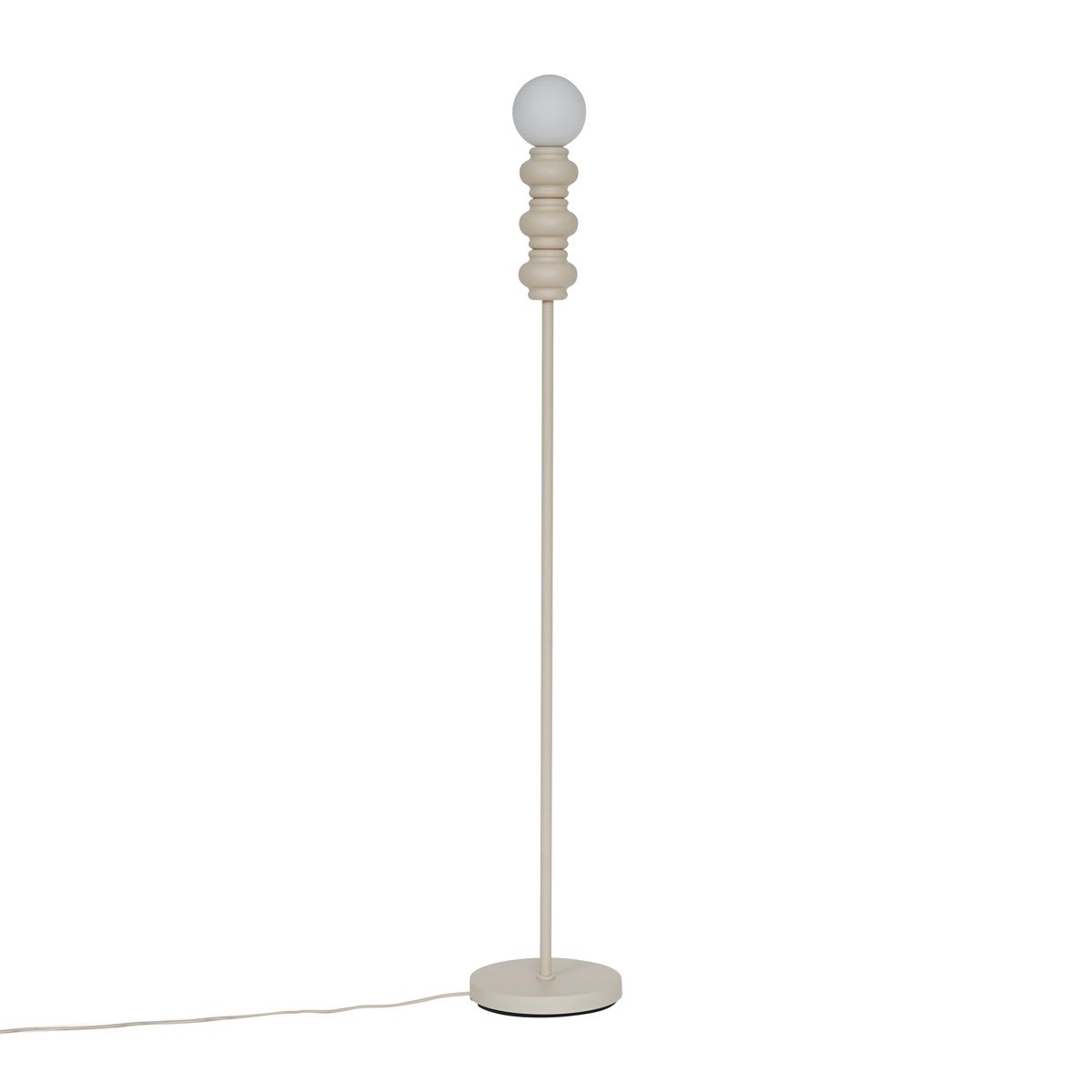 Retro vloerlamp beige met mat glas - Fedde