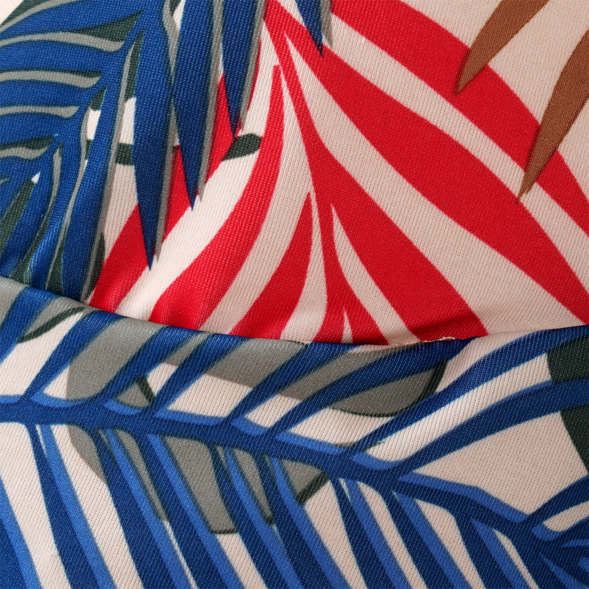Gina Benotti Damen Shape-Badeanzug im Tropical-Look hellbeige / bunt