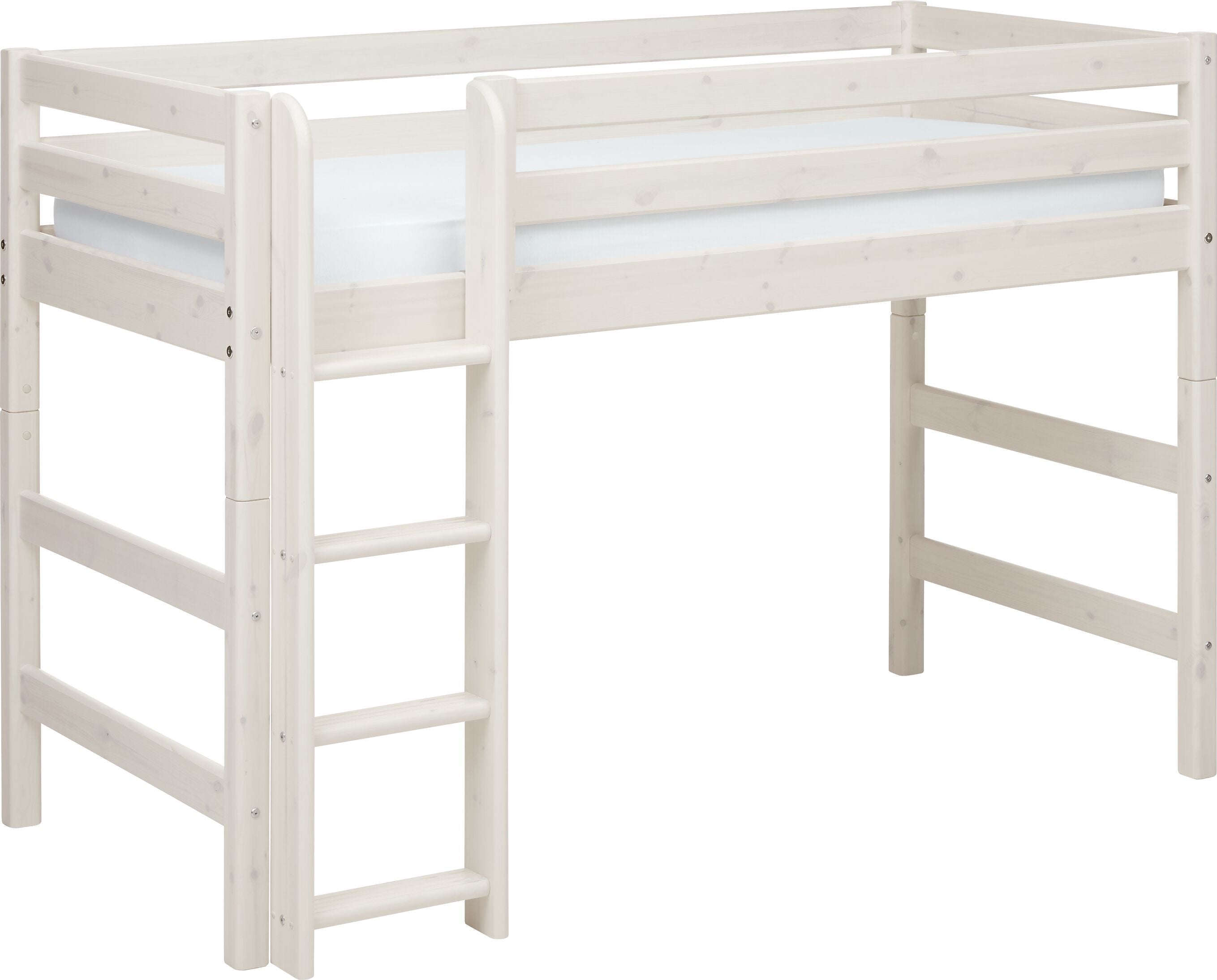 CLASSIC MHB Leiter gerade weiss - White Wash / B: 110.0 cm x T: 210.0 cm x H: 143.0 cm