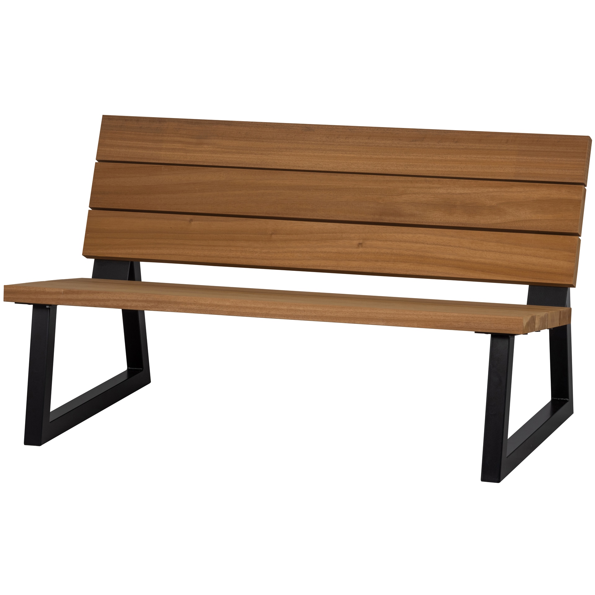 Gartenbank BANCO 138 cm schwarz /Holz